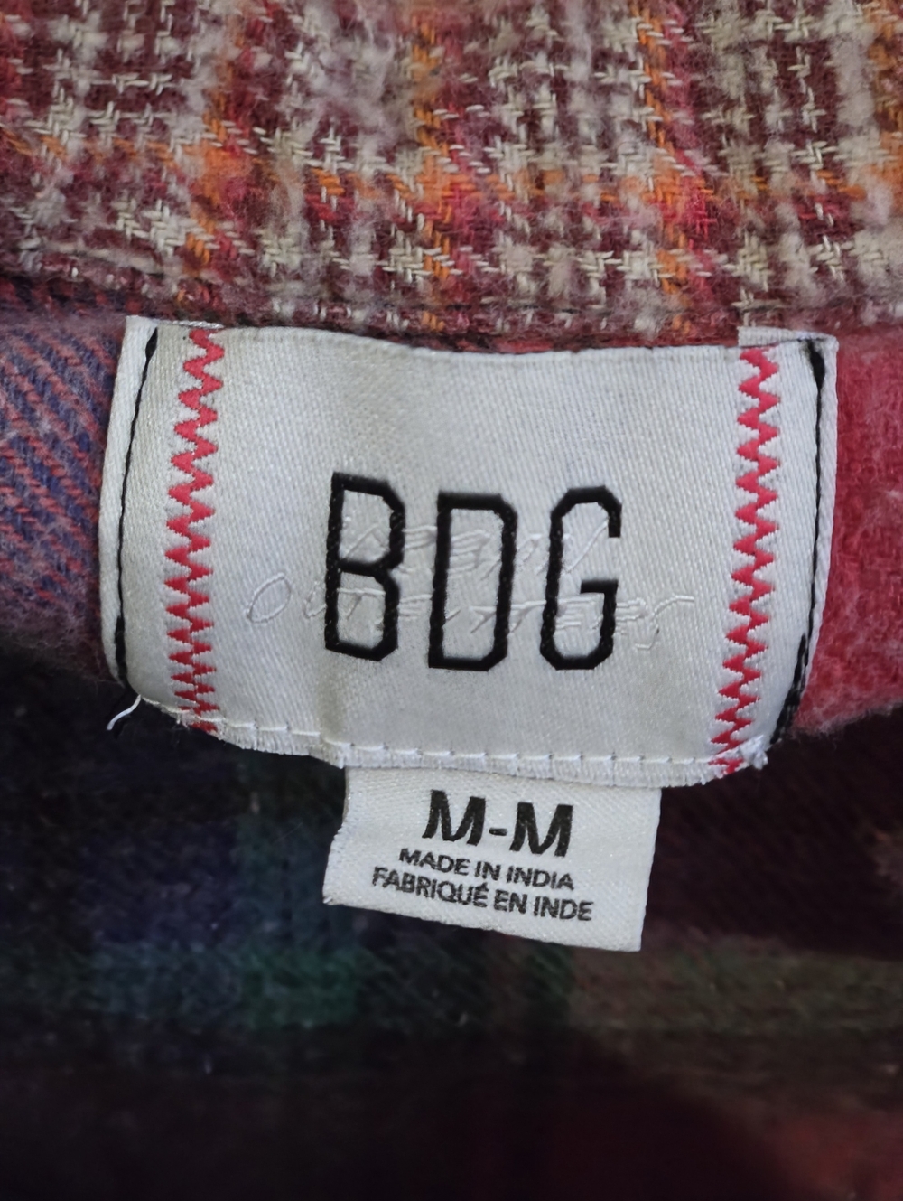 BDG Urban Outfitters flannel button down multi M - Picture 5 of 5